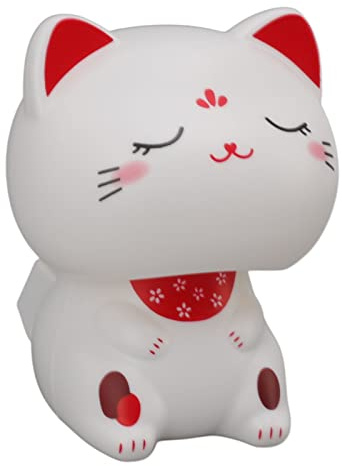 Estatua Linda Del Gato, Gato Que Asiente Con La Cabeza Para El Salpicadero Del Coche Adorno De Gato Que Asiente Con La Suerte De Plástico Figura De Gato En Miniatura Linda Decoración(B)