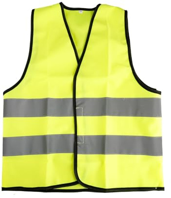 GroveEss High Visibility Safety Vest for Children,Hi Vis Waistcoat with 2 Reflective Strips,Unisex Security Guard Vest for Kids Girls Boys School Dark Outdoor Cycling Walking