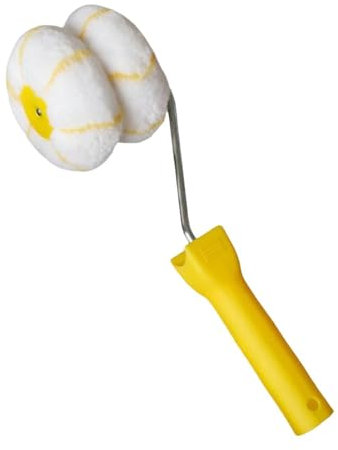 Sharplace Rouleau à peinture pour bordures d'angle, pinceau pour peinture murale, pinceau pour cloisons sèches pour intérieur, peintures à l'huile, projet de, 2 Têtes Manche Court