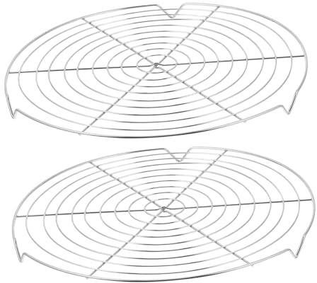 VERDANVERSE 2piezas Rejillas De Enfriamiento Para Hornear Rejillas De Secado De Pan De Acero Inoxidable Para Uso Cocina Para Enfriar Postres y Galletas