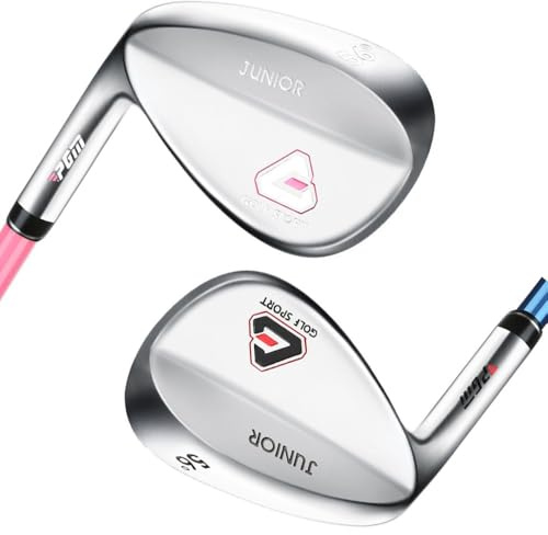 Golf Sand Wedge 56 Degree Loft Carbon Shaft Left or Right Handed Junior Boys Girls Golf Club Wedges Sports (Left,9-12Y,Blue)