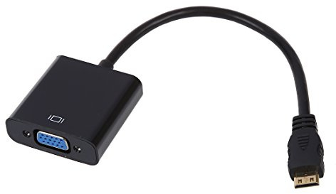 Bosiyrggrl 10 pollici Mini a VGA femmina adattatore video 1080P per PC NoteBook - nero