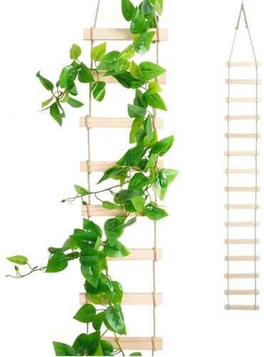 AwnsIMfreien stege växtstativ, växtstege, högt 15 fots trä i naturlig träspaljé för klätterväxter, inomhus utomhus rostbeständigt stativ för Pothos murgröna Philodendron, spaljé