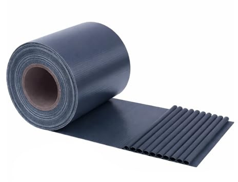 OWIJI Frangivista Balcone Copriringhiera Antracite Recinzione 19 Cm x 35 M 400g/m2 Strisce Privacy Giardino PVC Versatile Impermeabile Antistrappo 25 Clip Protezione Resistente Raggi UV Frangisole