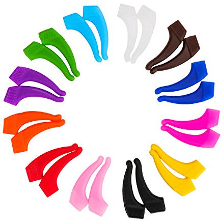 Sport-Brillenband-Halter, bequeme Silikon-Anti-Rutsch-Halterung für Brillen, Ohrbügel, Brillenbügelspitze, 12 Paar