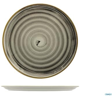 Saturnia Plato de pizza/bajo plato Modelo Circus 33 cm Tonalidad negro, lavable en lavavajillas, diseño moderno y elegante, color brillante para tu mesa