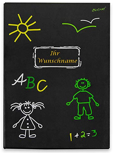 Kinder Zeugnismappe mit Gravur / DIN A4 / mit 20 Klarsichthüllen