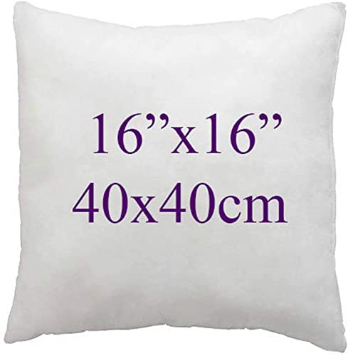 ARLINENS Hollow fibre Cushion New White Pads Inner insert Stuffer Pillow Hypoallergenic Square Cushions for Sofa Bed & Couch in 12, 14, 16, 18, 20, 22, 24, 26, 28, 30 (1, 16x16)