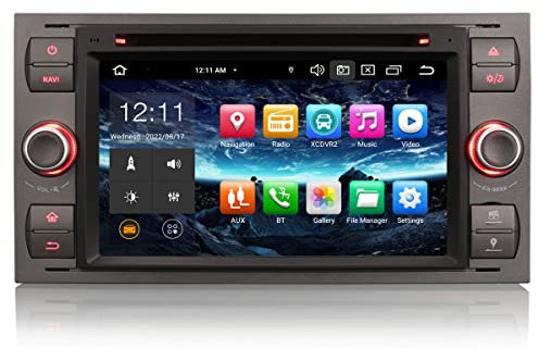 Erisin 7 Zoll 8-Kern 4GB RAM 64GB ROM Android 13 Autoradio Bluetooth GPS Navi Für Ford S-Max C-Max Focus Fiesta Galaxy Mondeo Transit Carplay Android Auto DAB+ DSP CD Player WiFi OBD2 USB Touchscreen