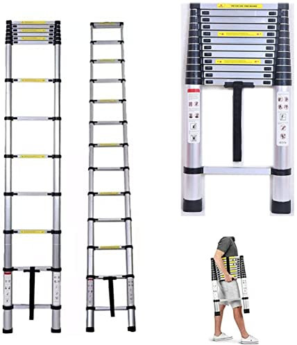 Échelle télescopique multifonction de 5 m - En aluminium - Antidérapante - Extensible - Robuste - Charge maximale : 150 kg