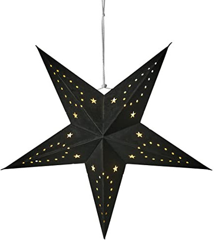 AMARE Papierstern mit LED-Beleuchtung 45cm schwarz