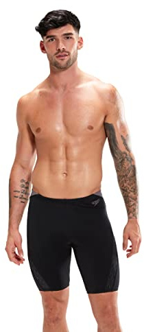 Speedo Hyperboom Splice Jammer badbyxor för män | Snabbtorkande | Träning | Fitness | Klorbeständig jammer (paket med 1)
