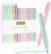 Dacono 6 Stück Pastell Textmarker mit 6 Schwarze Fineliner Stiften, Ästhetischer Gelschreiber, Ästhetische Gelstifte 0,5 feine Spitze, Milde Sortierte Farben, Kein Ausbluten, Weiches Schreiben