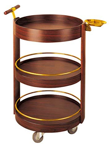 ERoomQ Service Trolleys Wooden Serving Trolley Kitchen Island,Practical Functional Home Furniture,Exclusive Premises Bar Dining Room Bakery Tea Coffee Drinks Organizer Shelf Holder