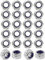 KGDUYC 20 Piezas Tuercas M8 Acero Inoxidable Tuercas, Tuercas Hexagonales, Tuercas autoblocantes, Tuercas de bloqueo, Conjuntos de tuercas para pernos Tuercas de tope