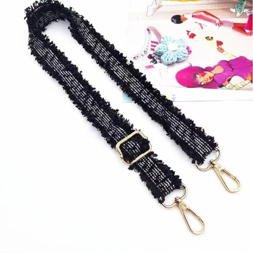 Correa de Hombro Ajustable para Mujer Negro, 70-130cm Correa de Reemplazo Bolso Colorida para Mujer con Hebilla de Oro Correa Ancha para Bolso para Piel, Monedero, Cruzados, 3cm, 1402