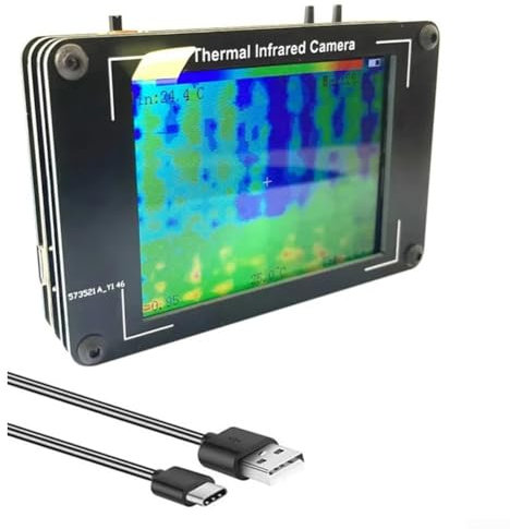 Entgoinggo Cámara de imágenes térmicas, sensor infrarrojo de 3,2 pulgadas TFT de pantalla infrarroja, cámara termográfica infrarroja portátil de mano