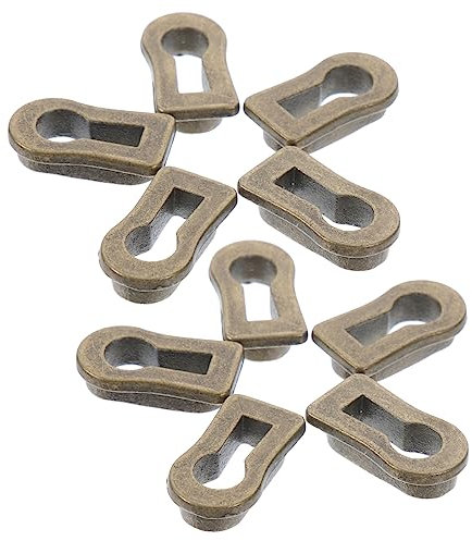 NULYLU 10 Stück Antike Schlüssellochabdeckung Metall Zinklegierung Für Möbelschloss Dekorativer Einsatz Dekorative Schlüssellochplatte