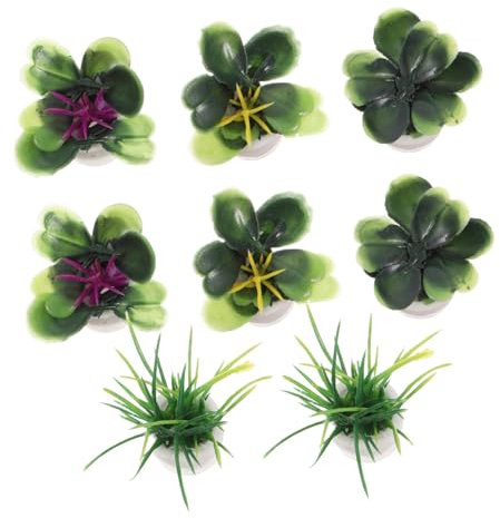 PHENOFICE Petit Pot À Bonsaï 8 Pièces Verdure Artificielle en Pot pour Décorations De Jardin