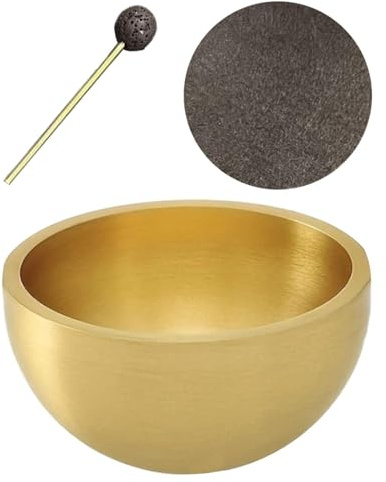 Soundskål set, set med klangskål, Sound Bowl, set med klubba och meditationskudde, andlig skrivbordsdekoration bärbart hantverk för yoga, mindfulness, stress