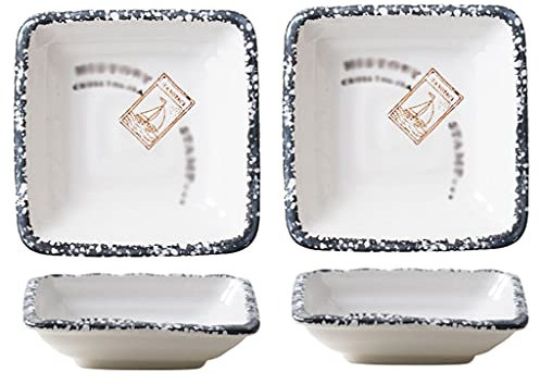 Ciotole per immersione Piatto per salsa in ceramica Piatto per salsa di soia in stile giapponese Ciotole per salsa per immersione per condire Sushi Dessert Frutta Antipasti Piatti per condimento Cioto