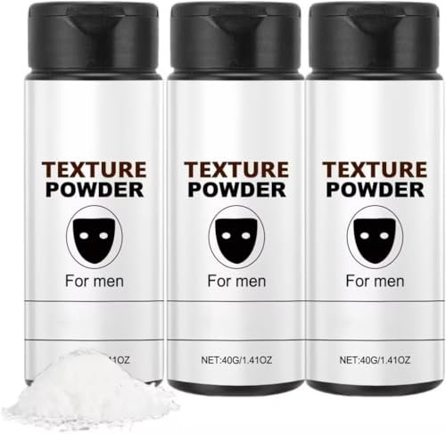 Poudre Texturisante Cheveux, Poudre Coiffante Homme, Poudre Coiffante,Poudre Texture, Texture Powder,Effet Mat Et Volume Maximisé Poudre Texturisante Pour Homme, Poudre Haare Mit Effekt (40g, 3pc)