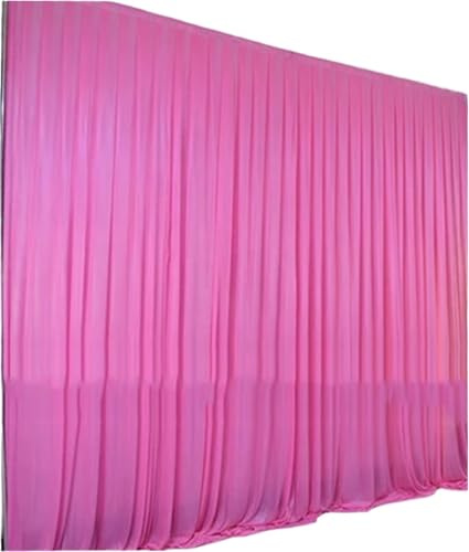 Bröllopsdekoration drapering stora evenemang bakgrund tyg fest gardin bakgrund gardin (rosa, H 2 x L 2 m)