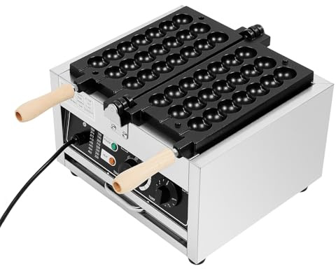 Våffeljärn Bubble Waffle Maker, 1 500 W 220 V kommersiell våffelbollberedare, 180° rotationsvinkel för bakplåten, justerbar temperatur, non-stick beläggning