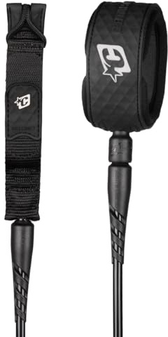 Creatures of Leisure Reliance 2.0 Medium Duty 6ft Surf Leash, Black Silver