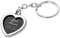 TRIXES Porte-Clés Cadre Photo Miniature en Forme de Cœur Argenté Anneau Brisé Cadeau Personnalisé pour Elle
