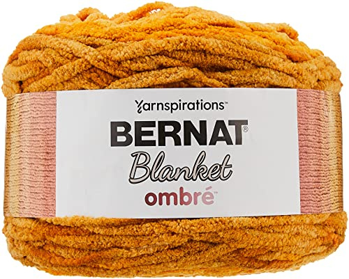 Bernat 16103636008 Decke Ombre, Polyester, Orange Crush Ombré, 300g, 201 Meter