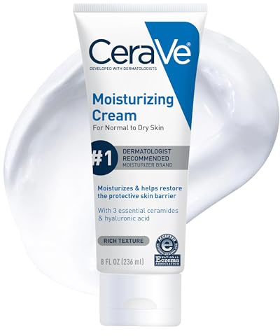 CeraVe Moisturizing Cream, Face Body Moisturizer, Normal to Dry Skin, 8 Fl Oz
