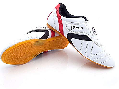 Taekwondo Sportschuhe Taichi Kong Fu Schuhe Boxen Karate Traningaschuhe for Männer Frauen (Color : White, Size : 45)