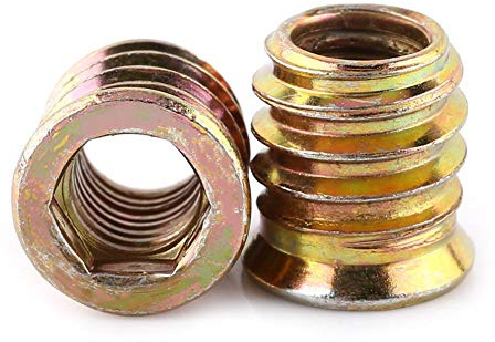 20-delars galvaniserad kolstålskruvmutter, hylskontaktmutter för trämöbler (M8 * 15mm)