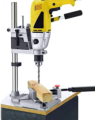 Abrazadera de Banco Universal, Soporte Ajustable para Taladro, Material Redondo para Taladros Precisos y Seguros