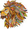 Holzpuzzle Löwe 100 Tiele - 25х23 cm Wooden Puzzle Holz Erwachsene Einzigartige Form Holzpuzzles Bunt Tiere Löwe Familienspiel Geschenk