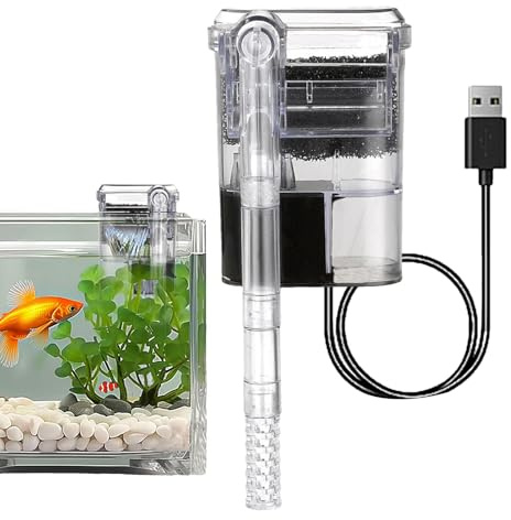 Fish Tank Filter Pump, Fish Tank Filter - Upphängt akvariefilter - Upphängt akvariefilter, fisksköldpaddstankfilter, tysta och effektiva akvarietillbehör för fisksköldpaddstank husdjurshälsa