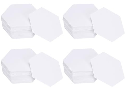 Sourcing Map 400 Count Hexagon Quilt Template, 1-Inch English Paper Piecing Template, Foundation Paper Pieces for Quilting, Sewing, DIY Craft