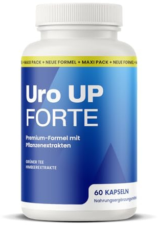 Uro Up Forte Pflanzenextrakt-Kapseln, Himbeerketon und Grüner Tee, 60 Kapseln, Nahrungsergänzungsmittel