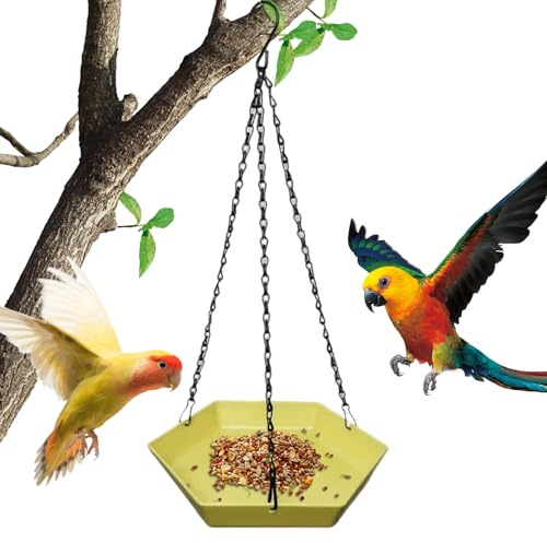 Dayysiuy Mangeoire Oiseaux Sauvages - Baignoire pour Oiseaux Suspendable | Bol Eau Décoratif pour Jardin Terrasse Balcon Parc Observation