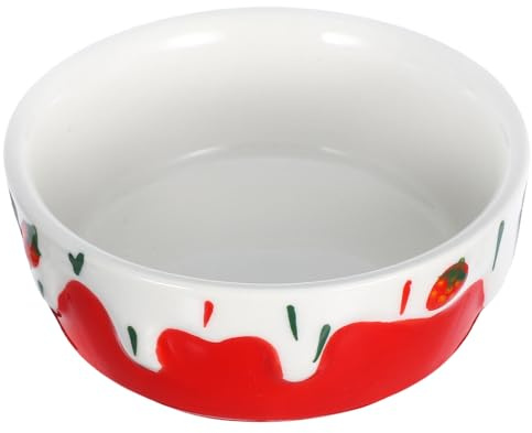 VALICLUD Ciotola in Ceramica per Cibo e Acqua di Piccoli Animali come Criceti e Ricci, Punta Anti-Goccia e Base Antiribaltamento