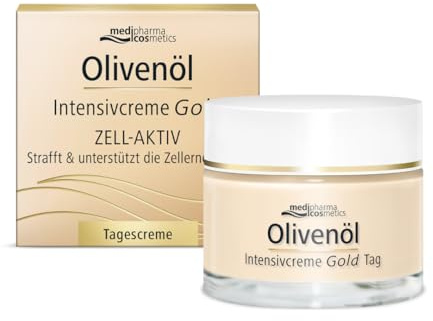 Olivenöl Intensivcreme Gold Zell-Aktiv Tagescreme - Strafft & unterstützt - für trockene bis sehr trockene Haut - mildert Falten - von medipharma cosmetics