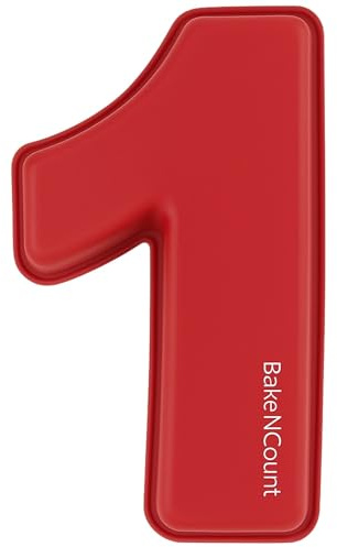 BakeNCount Silikon Zahlen Backform – Zahlenkuchen-Formen für Geburtstag & Jubiläum – BPA-frei, backofenfest, spülmaschinenfest – Number Cake (Zahl 1)