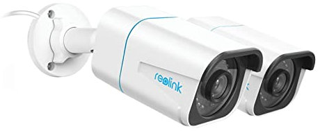 Reolink 2 Stück 4K Smarte PoE IP Kamera Outdoor mit Personen-/Autoerkennung, 8MP Überwachungskamera Aussen mit microSD Kartensteckplatz, 30m IR Nachtsicht, IP67, Zeitraffer, Fernzugriff, RLC-810A
