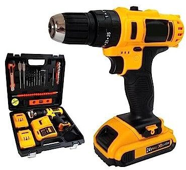 Trapano avvitatore a percussione doppia batteria 24V 2Ah 16 accessori GUDSPEED