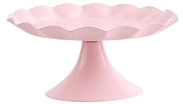 Alzata Per Torte, Alzate Per Torte Rosa Porta Torte Rotonde in Metallo Piatto da Esposizione Per Dessert Espositore Per Cupcake Alzata Per Cupcake Decorativa Per Tavolo da Dessert Per Feste(S)