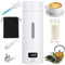 380ML Kleiner Tragbarer Wasserkocher, 3 in 1 Mini Elektrische Wassertasse mit Temperatureinstellung, Automatische Abschaltung, Bürsten und Taschen, Reise Wasserkocher für Kaffee Teezubereitung