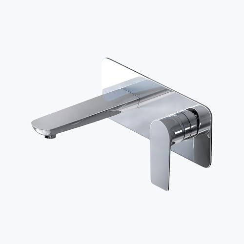 Mai & Mai Miscelatore per Lavabo a Muro Rubinetto Incasso, Argento