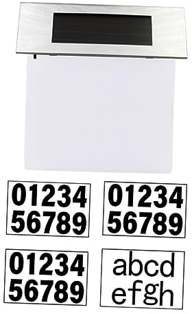 DOITOOL Casa Solar Letrero De Dirección Resistente Al Agua Luz Solar Placa De Número De Casa Para Exterior Luz De Número De Para Iluminar La Entrada