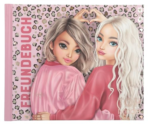 Depesche 13936 TOPModel Leoheart – Vänskapsbok i rosa, med modellmotiv och lejonmönster, vänskapsbok med 108 sidor att skriva in och dekorera